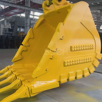 Godet de pelle minier renforcé 4,5 m³ pour pelle de 70T 80T avec plaques résistantes à l'usure NM500