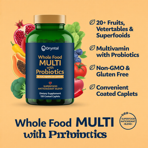 โปรไบโอติกวิตามินรวมอาหารทั้งหมด | 60แคปซูลเคลือบ | ทำผักผลไม้20ชนิด | ปลอดกลูเตนปราศจากจีเอ็มโอสำหรับผู้ใหญ่ - Product Image 2