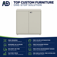 Bibliothèque de bureau beige avec serrure, armoire de rangement ouverte multi-niveaux pour bureau de direction