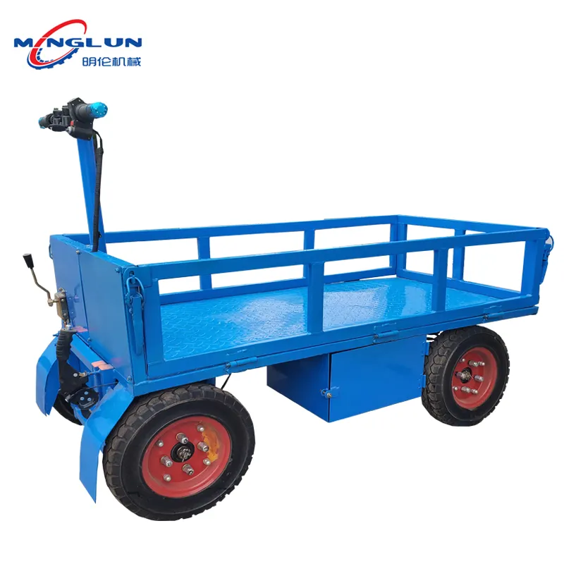 Manufacturers produce electric freight trolleys/pedal-type electric flatbed trucks/construction site workshop electric vehicle