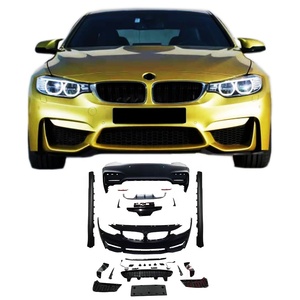 Kit carrosserie pour BMW Série 4 F32, nouveau kit de mise à niveau M4 en plastique PP avec pare-chocs avant/arrière et jupes latérales, installation par visserie - Product Image 2
