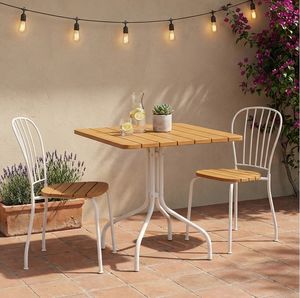 [BeNK] Table de repas d'extérieur très vendue pour jardin, véranda, cour arrière, pelouse, avec plateau en bois d'acacia certifié FSC - Product Image 2