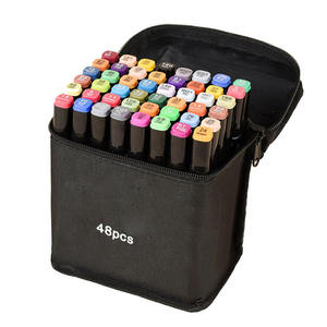 Marcadores Artísticos de Ponta Larga à Base de Álcool, Marcadores de Ponta Dupla, Canetas de Tinta Permanente para Livros de Colorir para Crianças e Adultos, Materiais Escolares - Product Image 4