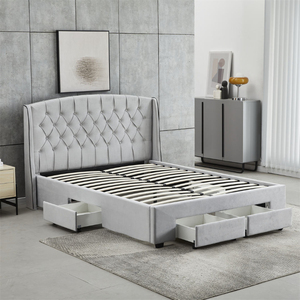 Set Camera da Letto 2026, Mobili Moderni, Set Biancheria da Letto, Letto Trapuntato di Lusso King Size con Cassetti, Struttura Letto in Legno <span class=keywords><strong>Queen</strong></span> - Product Image 4