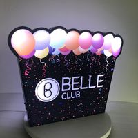 Présentoir LED personnalisé pour bouteilles avec lettres et chiffres interchangeables, enseigne lumineuse pour anniversaire et présentation de spiritueux
