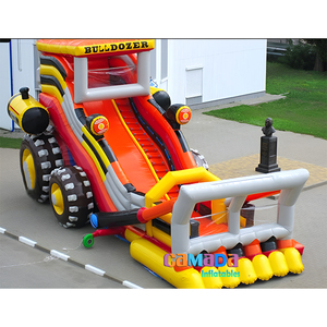 Toboggan aquatique gonflable pour excavateur, toboggan sec gonflable à double piste, idéal pour les garçons, toboggan gonflable pour fête d'enfants, toboggan de parc gonflable - Vente chaude - Product Image 3