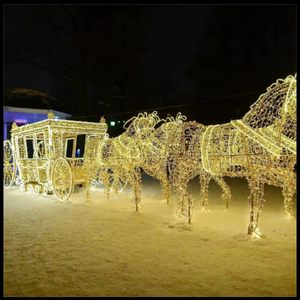 Luces navideñas para exteriores, impermeables, LED, caballo con trineo para Año Nuevo - Product Image 4
