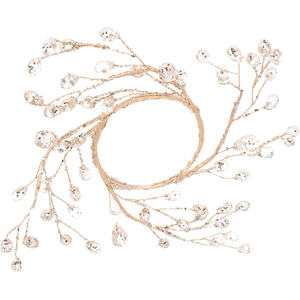 Pearl String Christmas Stems <b>Xmas</b> Pine Picks Christmas Stems for Christmas <b>Wreath</b> Garland Crafts Home Decor - Product Image 1