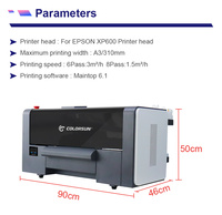 Entrega rápida XP600 Cabezal de impresión Inyección de tinta digital Transferencia de calor DTF Impresora digital Máquina de impresión de película A3 + Impresora DTF