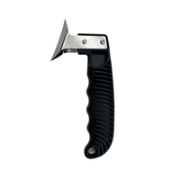 Kit de 4 outils ergonomiques en acier inoxydable pour enlever l'adhésif, grattoir à mastic, spatule en silicone, outil de jointoiement et nettoyeur de carrelage