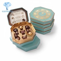 Boîte à dragées personnalisée haut de gamme pour mariage ou Saint-Valentin, bleu sarcelle, gaufrée, pour chocolats, desserts, cadeaux, boîte rigide en carton