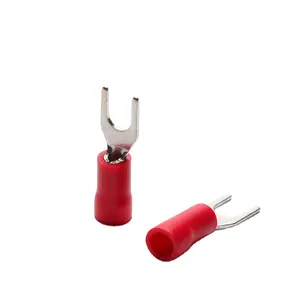 SV1.25 Geel Zwart Blauw Rood Pvc Geïsoleerde Elektrische Spade Terminal Vork Lugs Crimp Connectors