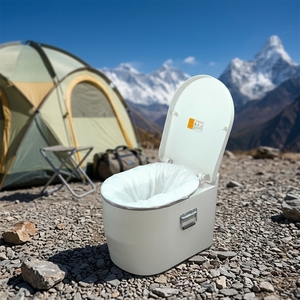 Household Waterless Advanced Electric Toilet <b>ABS</b> Automatic Deodorization Dry Flush Toilet for RV Outdoor Camping - Product Image 3