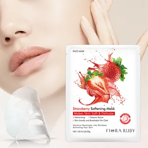 Flora Ruby trực tiếp nhà sản xuất vẻ đẹp da cam mềm mại sâu giữ ẩm tấm dâu tây mặt nạ