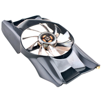Ventilateur de refroidissement de carte graphique T129215DU (AF786dR) à roulement fluide 4 broches DC12V 0.50A pour boîtier d'ordinateur compatible GTS450/GTS450SE/D5