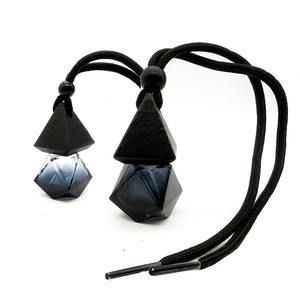Empty <b>Car</b> Hanging Air Freshener 5ml 8ml 10ml Shaped Perfume Essential Oil <b>Diffuser</b> Glass <b>Bottle</b> With Wooden Lid - Product Image 1