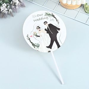 Low Price Promotion for Plastic <b>Hand</b>-<b>held</b> <b>Fans</b> Wedding Party Decoration Souvenirs Printed Custom Logos <b>Hand</b>-<b>held</b> <b>Fans</b> - Product Image 4