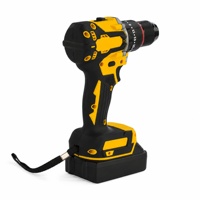 Perceuse à percussion sans fil sans balais 21V, vitesse variable, couple maximal 45Nm, batterie au lithium de qualité industrielle pour le travail du bois et la construction