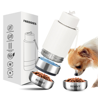 Bouteille d'eau portable 3-en-1 anti-fuite de 32 oz avec logo personnalisé pour animaux de compagnie, idéale pour la marche, la randonnée et le camping