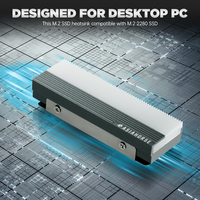 Dissipateur thermique M.2 personnalisé professionnel en aluminium avec roulement à billes 5V ARGB 73mm 16dBA 3W pour SSD NVMe, accessoires informatiques