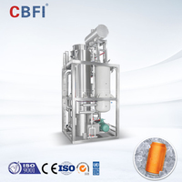 Máquina de Hielo Industrial CBFI de 15-30 Toneladas, Acero Inoxidable, Ahorro de Energía, Control PLC, Motor con Rodamientos, Fácil de Operar