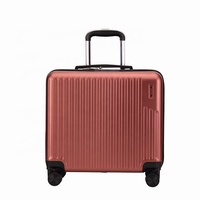 Valise d'usine personnalisée de 18 pouces au design simple Valise à roulettes en ABS rigide Sacs à bagages d'affaires