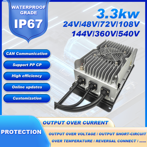 3300W 2000W 48V 60V <b>72V</b> 96V OBC On-Board Charger CAN Bus for EV <b>Battery</b> CE Certified IP67 Waterproof Air-Cooled Persino - Product Image 4