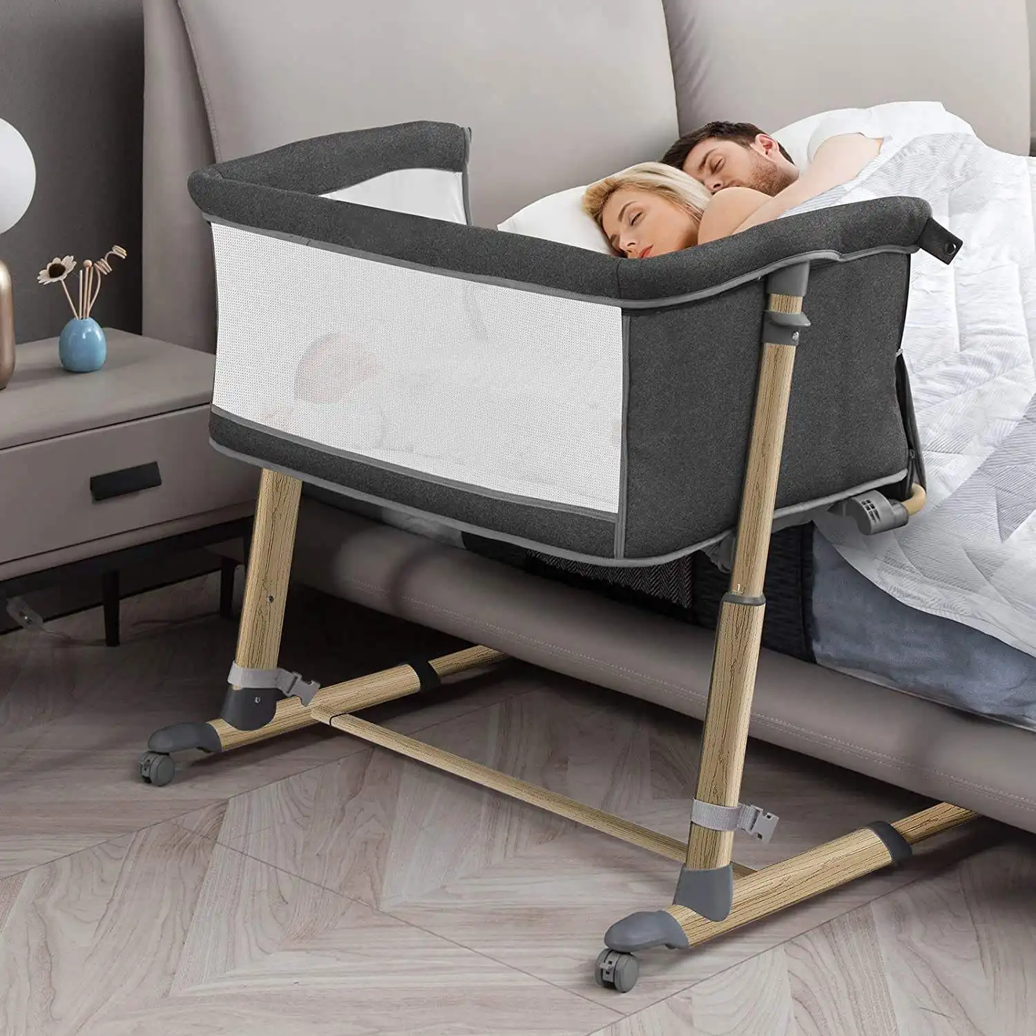 Dobrável portátil co-sleeping segurança do bebê viagem acampamento berço berço berço cama de bebê berço lateral