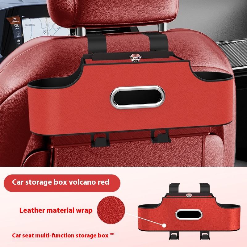 Advanced Universal Multi-function Large Storage Car Organizer - ABS  Leather Seat Back Storage Box -