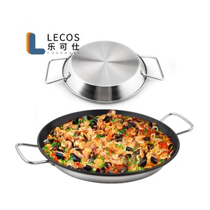 LECOS Multi-Size Korean Seafood Meat Servings <strong>Cooking</strong> <strong>Pan</strong> Non-stick Coating Stainless Steel <strong>Paella</strong> <strong>Pans</strong> for Sale - Product Image 1