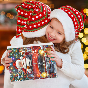 Xinyi Navidad Adviento <span class=keywords><strong>cuenta</strong></span> <span class=keywords><strong>regresiva</strong></span> caja ciega vacaciones Santa Claus mochila adorno colgante accesorios de plástico para coche 1/12 escala 12 + y - Product Image 4