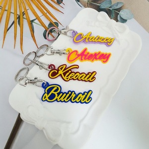 Custom Soft PVC Keychain Personalized Rubber <b>Key</b> <b>Ring</b> Name Badge Charm with Sports Ball Clasp for Promotion Gift - Product Image 6