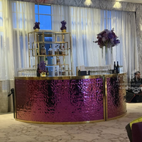 Comptoir de bar pliable en acier inoxydable pour hôtels, fêtes et événements, en promotion