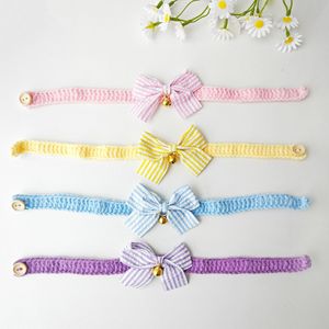 Baberos tejidos para mascotas, baberos para gatos y perros, pajaritas, accesorios bonitos para perros pequeños, ragdolls, ositos de peluche azules y blancos - Product Image 1