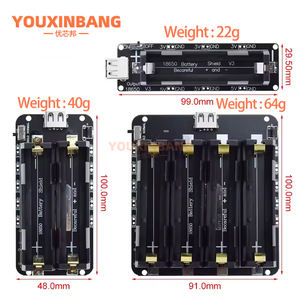 لوحة توسيع الطاقة المحمولة V8 لبطارية الليثيوم 18650 ثنائية الجهد 5 فولت/3 أمبير 3 فولت/1 أمبير مع منفذ مايكرو USB لـ ESP32 ESP8266 - Product Image 2