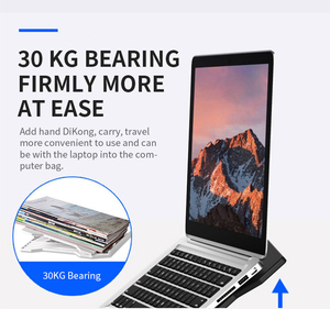 Nouveau support de refroidissement réglable pour ordinateur portable, support ergonomique pour ordinateur portable Smartphones Tablet 2 en 1 Stand Holder - Product Image 5