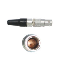 Métal B Série 00 Connecteur circulaire droit à fiche et douille push-pull