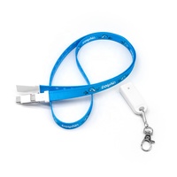 Yüksek Kaliteli Özel Desenli 3'ü 1 Arada Çok Fonksiyonlu USB Şarj Kablosu 90CM Polyester Kordonlu Promosyon İş Hediyesi