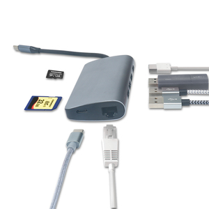 8 en 1 <span class=keywords><strong>hub</strong></span> usb 3,1 de tipo c adaptador HD-MI + RJ45 Gigabit Ethernet + USB 3,0 + USB-C + SD/TF tarjeta <span class=keywords><strong>para</strong></span> el nuevo <span class=keywords><strong>Macbook</strong></span> <span class=keywords><strong>Pro</strong></span> - Product Image 1