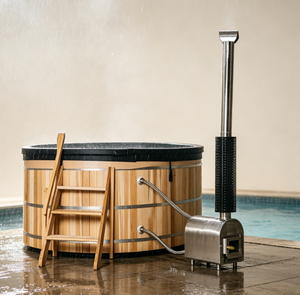 Bain à remous extérieur de luxe en bois de cèdre naturel, promotionnel, avec excellente rétention de chaleur pour la relaxation dans la cour. - Product Image 1