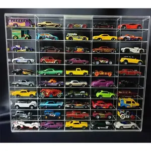 Boîte de rangement de jouets de protection en acrylique professionnel Hot Wheels modèles de voitures vitrine pour la vente en gros