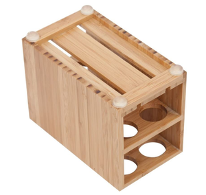 Soporte <span class=keywords><strong>de</strong></span> <span class=keywords><strong>pasta</strong></span> <span class=keywords><strong>de</strong></span> <span class=keywords><strong>dientes</strong></span> y cepillo <span class=keywords><strong>de</strong></span> <span class=keywords><strong>dientes</strong></span> <span class=keywords><strong>de</strong></span> madera <span class=keywords><strong>de</strong></span> bambú sin terminar para Baño - Product Image 5