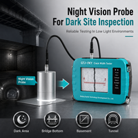 Testeur de largeur de fissures portatif pour l'inspection des murs, dalles, colonnes et poutres en béton avec sonde de vision nocturne et kit hôte