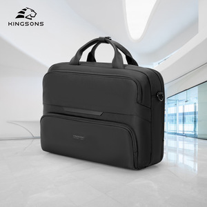 Kingsons Men's Business <b>Briefcase</b> Polyester Laptop Bag With Zipper Closure For Business Travel - Product Image 1