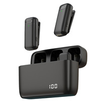 Etui de charge magnétique Microphone à col Lavalier sans fil pour Smartphone Type C Réduction du bruit Mini Wireless Windproof Mike