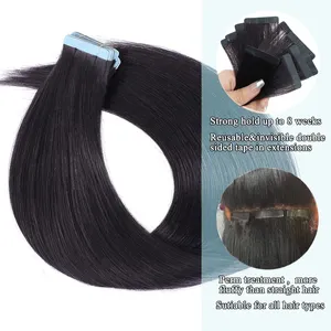 Nastro invisibile senza cuciture capelli di alta qualità russo cuticola extension per capelli nastro iniettabile in fibra di capelli extension