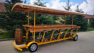 Meilleures ventes 2024 Vélo-bar à bière à pédales pliantes unilatérales avec distributeur, Bus-bar électrique touristique - Product Image 6