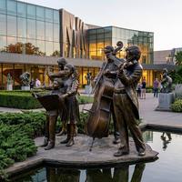 Sculpture de groupe de symphonie et de chorale en bronze de style antique grandeur nature pour jardin et place publique, statue en bronze