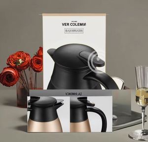 Moderna Caja de Regalo de Acero Inoxidable 304, Termo de Gran Capacidad de 2L para Café y Agua Caliente, Aislamiento al Vacío - Product Image 3