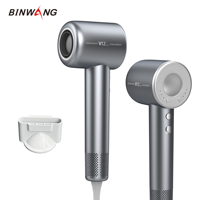 Sèche-cheveux de voyage intelligent Binwang à grande vitesse avec fonction autonettoyante, débit d'air de 21 m/s, température constante NTC, utilisation en hôtel et en extérieur, 1600 W